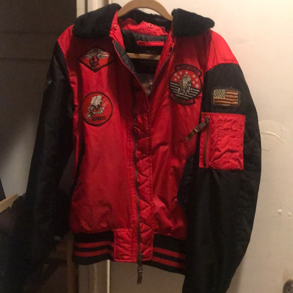 Red fight jacket